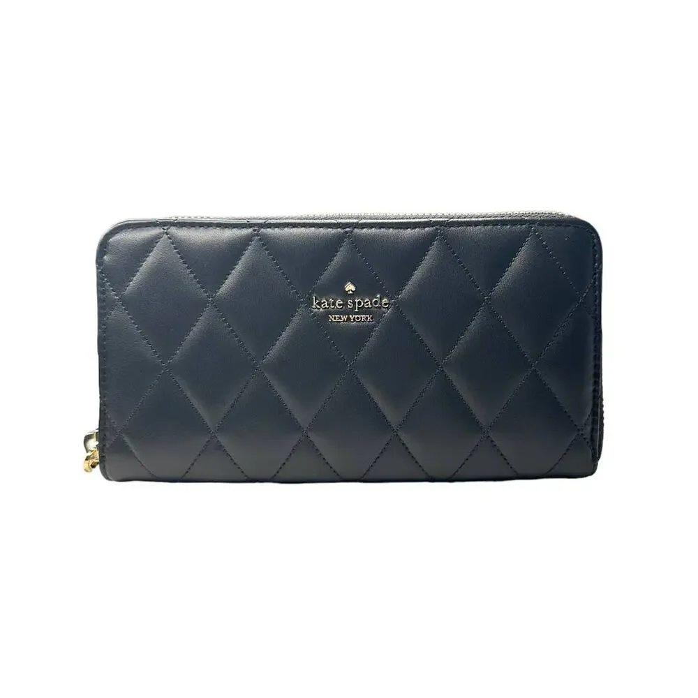 Kate Spade Carey quilted leather Black Large Continential Wallet
